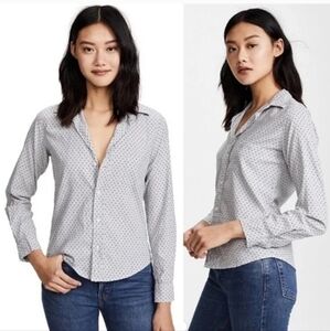 Frank & Eileen Barry Button Up Shirt Polka Dot Size S